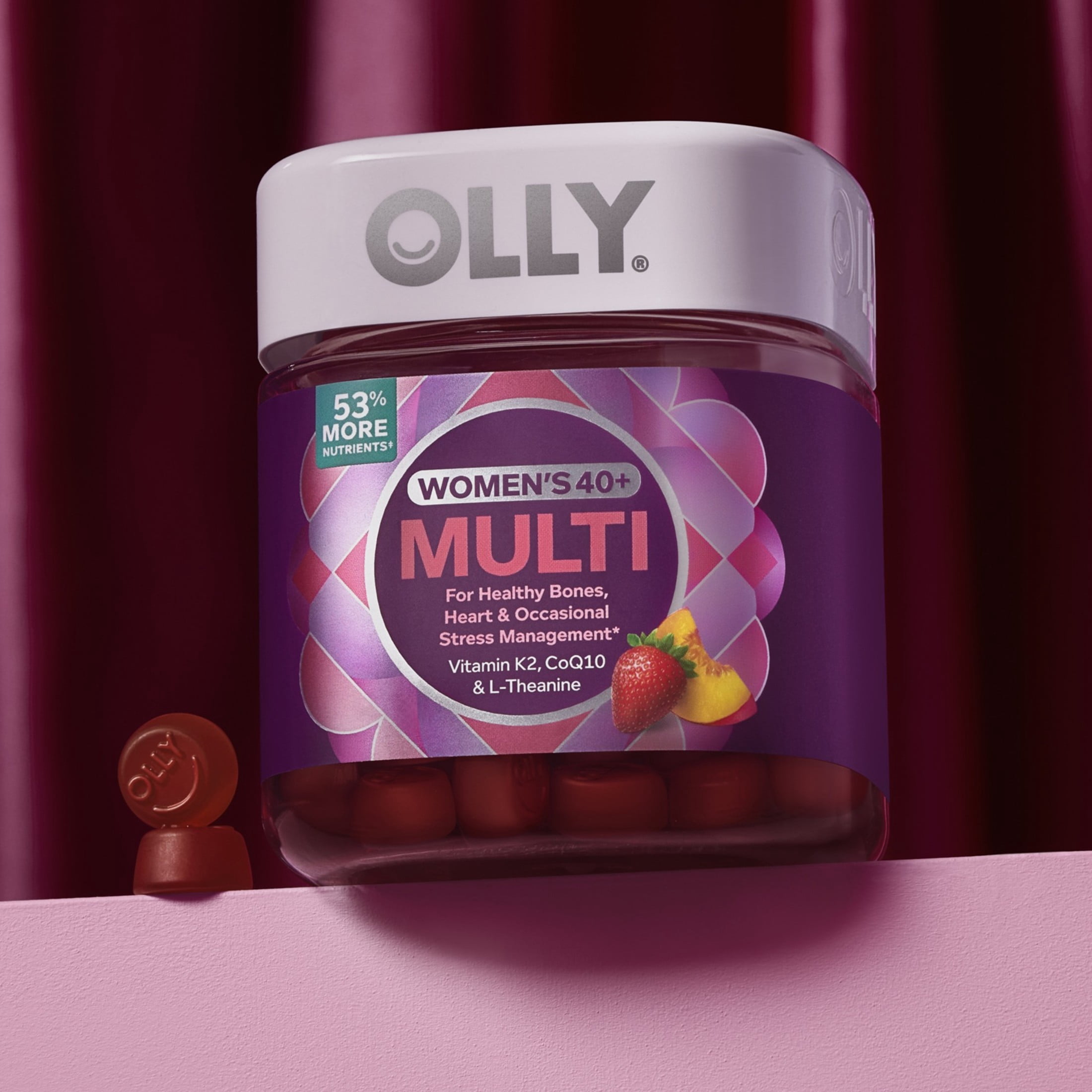 OLLY Women's 40+ Multi Gummy Supplement with 20 Key Nutrients, 90 Count