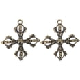 thumbnail image 1 of 2 unids Budismo Budismo Pestello Llavero Colgante Vintage Latón Llavero Cadenas Bolsa Charm, 1 of 5