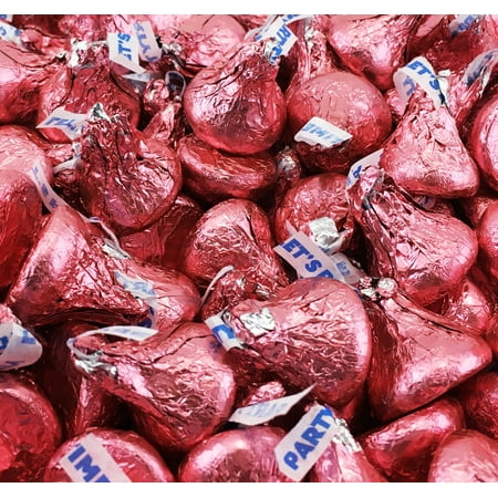 Hershey's Kisses, Milk Chocolate in Pink Foil (Pack of 2