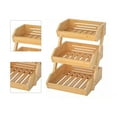 2024 Large 3 Tier Bamboo Fruit Basket 3 Layer Fruit Vegetable Snacks