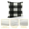 thumbnail image 4 of Creowell  Buffalo Check Throw Pillow Covers Farmhouse Outdoor Plaid Square Pillow Cushion Case Black and White for Christmas Thanksgiving Decor Car Bed Sofa 12x12in, 4 of 5