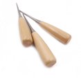 thumbnail image 4 of 4 Pack Wooden Handle Leather Drillable Stitching Sewing Awl, Punch Hole Gadget Tool, 4 of 5
