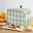thumbnail image 2 of Sage Green Buffalo Check Toaster Cover 2 Slice, Farmhouse Plaid Modern Geometric Dustproof Bakeware Oven Protector with Top Hook, Waterproof Small Kitchen Appliance Toasters Dust Cover, 12"x7.5"x8", 2 of 9