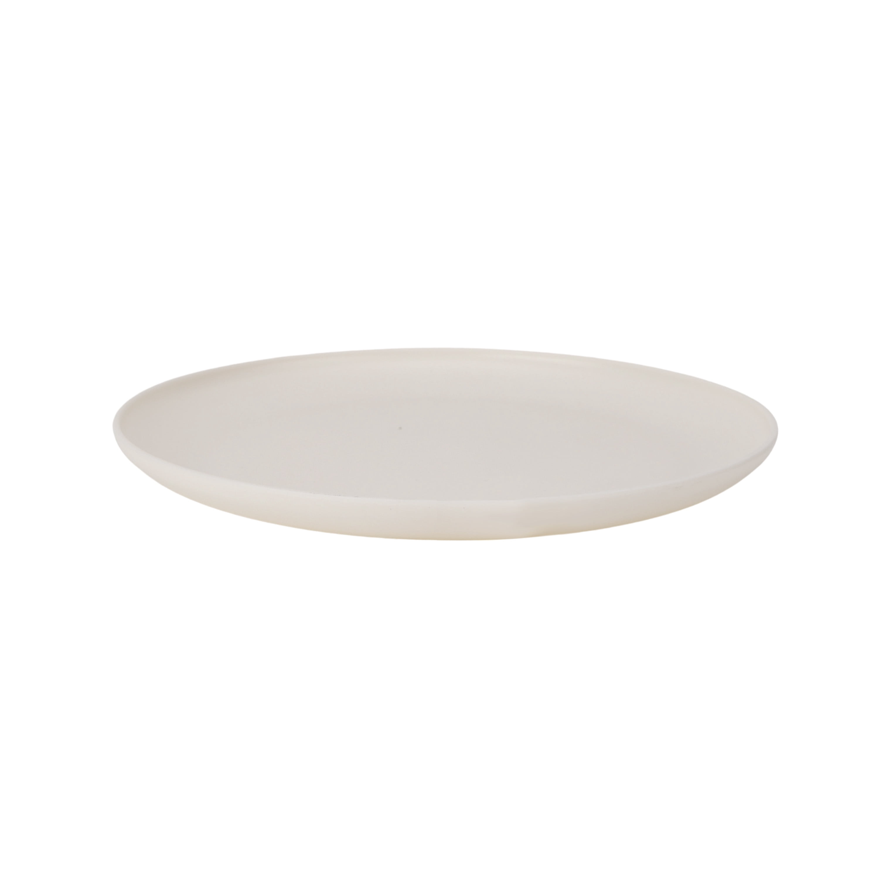 Mainstays 10.5 inch Round Plastic Plate, Cream