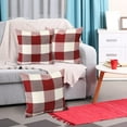 thumbnail image 5 of 2PCS Buffalo Check Plaid Throw Pillow Covers Farmhouse Outdoor Pillow Cushion Case Cotton Linen for Home Decor, 18 x 18 Inch, 5 of 7