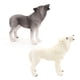 thumbnail image 2 of Juguete modelo de animal de vida silvestre de simulación, figura de acción de lobo Figura de acción de lobo aullando Figura de acción de lobo aullando Adornos elegantes y modernos, 2 of 8