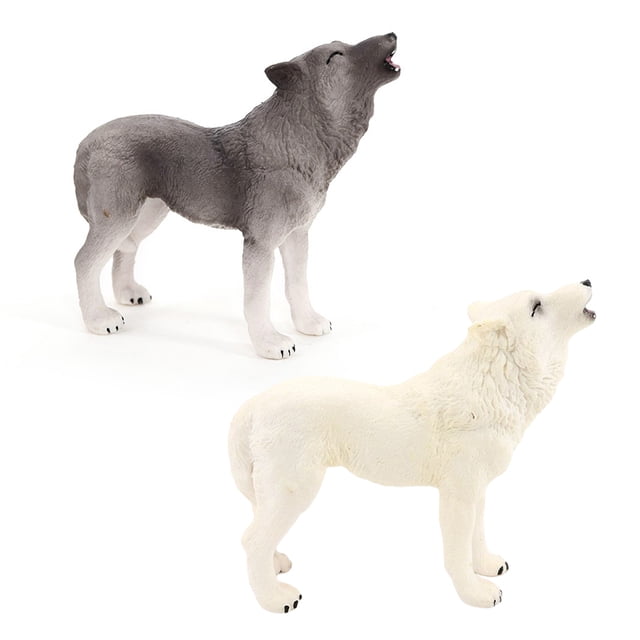 Simulación De Vida Silvestre Modelo De Animal De Juguete, Figura De Acción De Lobo Figura De Acción De Lobo Aullador Figura De Acción De Lobo Aullador Adornos Valor Excepcional