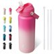 thumbnail image 1 of Bjpkpk Botella De Agua Con Tapa De Pajita, Botellas De Agua Con Aislamiento Al Vacío De 24 Onzas, Termo De Acero Inoxidable De Metal Para Viajes Deportivos, Sin Bpa, A Prueba De Fugas, Termos, Vasos,, 1 of 5