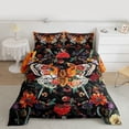 thumbnail image 2 of Feelyou Adult Bohemian Butterfly Bedding Comforter Set, Western Jungle Floral Twin Comforter Sets, Rustic Farmhouse Theme Reversible Bedding Set, Microfiber Bedroom Decor, 2 Pieces, 2 of 8