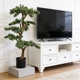 thumbnail image 3 of Artificial Pine Tree Faux Plant Tree Natural Trunk Faux Plastic Leaves Plant With Plastic Planter for Home Office Indoor Outdoor Decor 100cm, 3 of 8