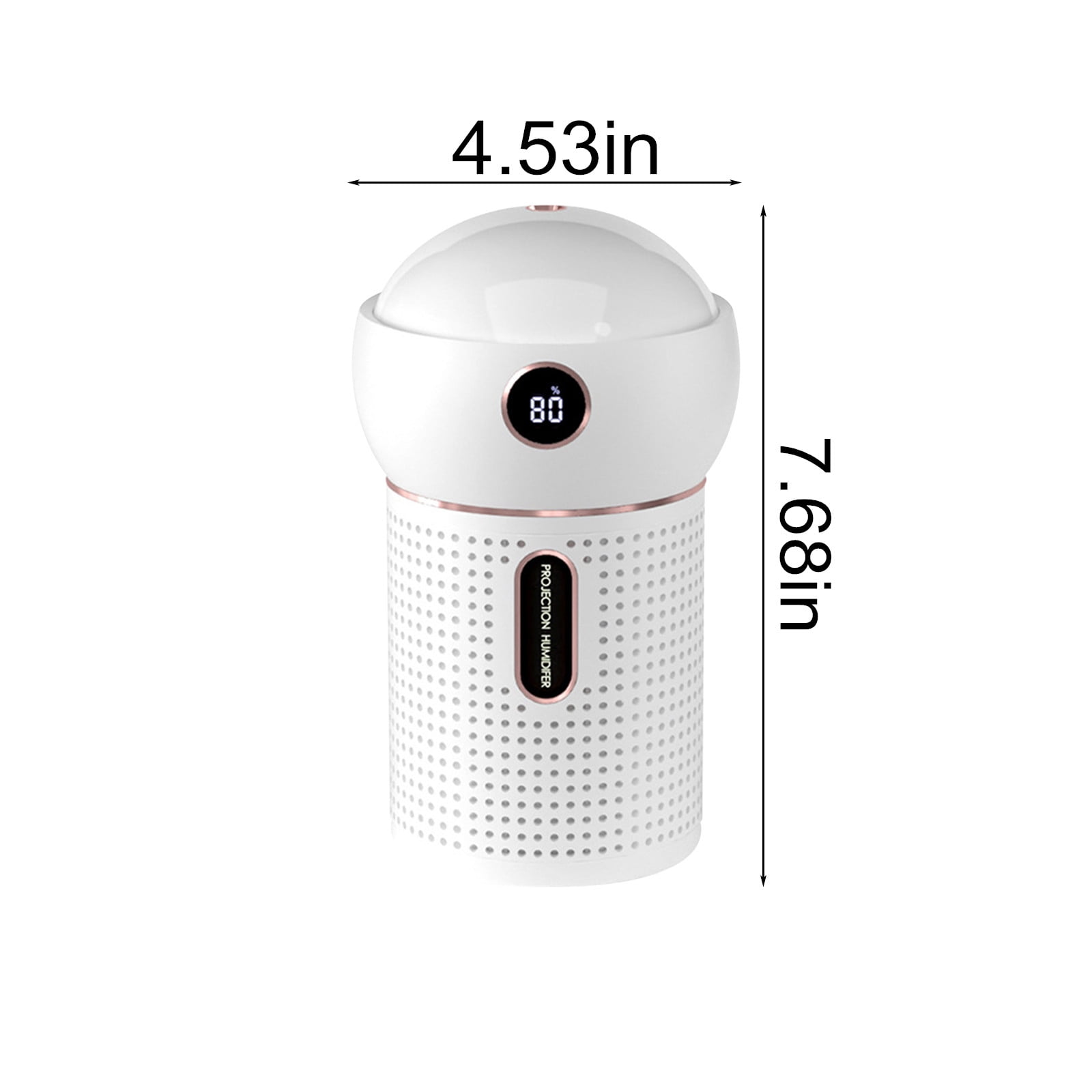 Gecau Night Light Humidifier For Kids, 630ml Cool Mist Humidifier For Kid Bedroom, 360掳Rotation Projection ,-Quiet, Waterless Auto-Off, Kids White Durable