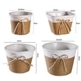 thumbnail image 2 of 3 Size Paper Rope Braided Plant Pots,Creative Flower Arrangement Decorative Basket,Waterproof Simulation Succulent Flower Basket, for Indoor & Outdoor Garden Home Plants-Round (SML), 2 of 5