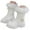White, variant on BOBOGOJP Kids Girls Boys Winter Warm Boots Girl's Warm Winter Boots Waterproof Boot PU Leather Non-slip White for Size 12