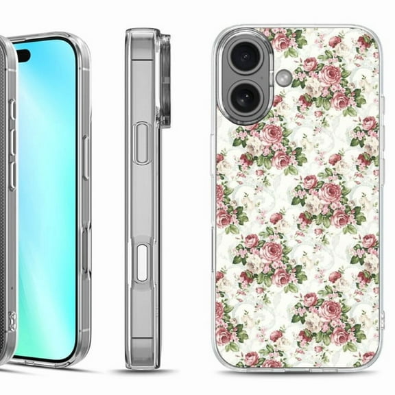 For iphone 16 Phone Case Cover, by OneToughShield - Floral/Rose