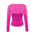 thumbnail image 2 of Rigardu Slim Fit Shirts for Women Long Sleeve Going Out Tops Basic Tees Women Casual Printing Short Sleeves V Neck Loose T Shirt Blouse Tops, 2 of 7