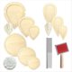 thumbnail image 1 of 11 Moldes y Peines para Cortar Hojas de Macramé, Plantilla de Corte de Madera y , Peine de Acero Inoxidable con Flecos., 1 of 5