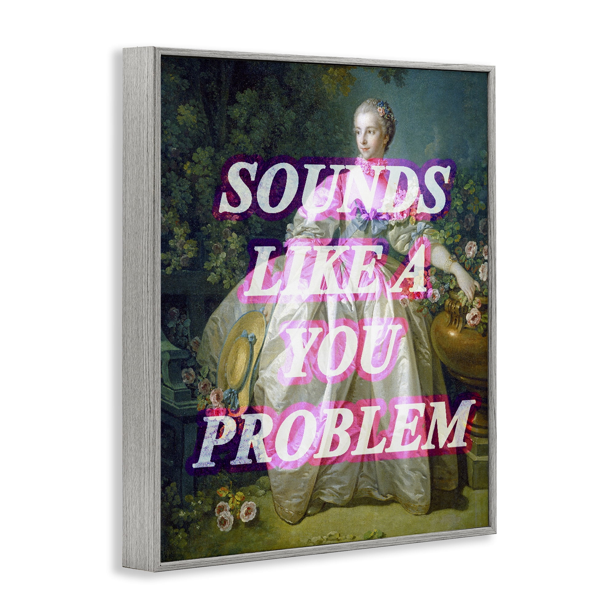 Sounds Like A You Problem Gray Framed Giclee Art, design by Lil' Rue