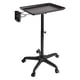 thumbnail image 1 of Carro de salón de belleza, carrito móvil de maquillaje, carrito de esteticista ajustable multifuncional para peluquería, SPA con soporte para secador negro, 1 of 9