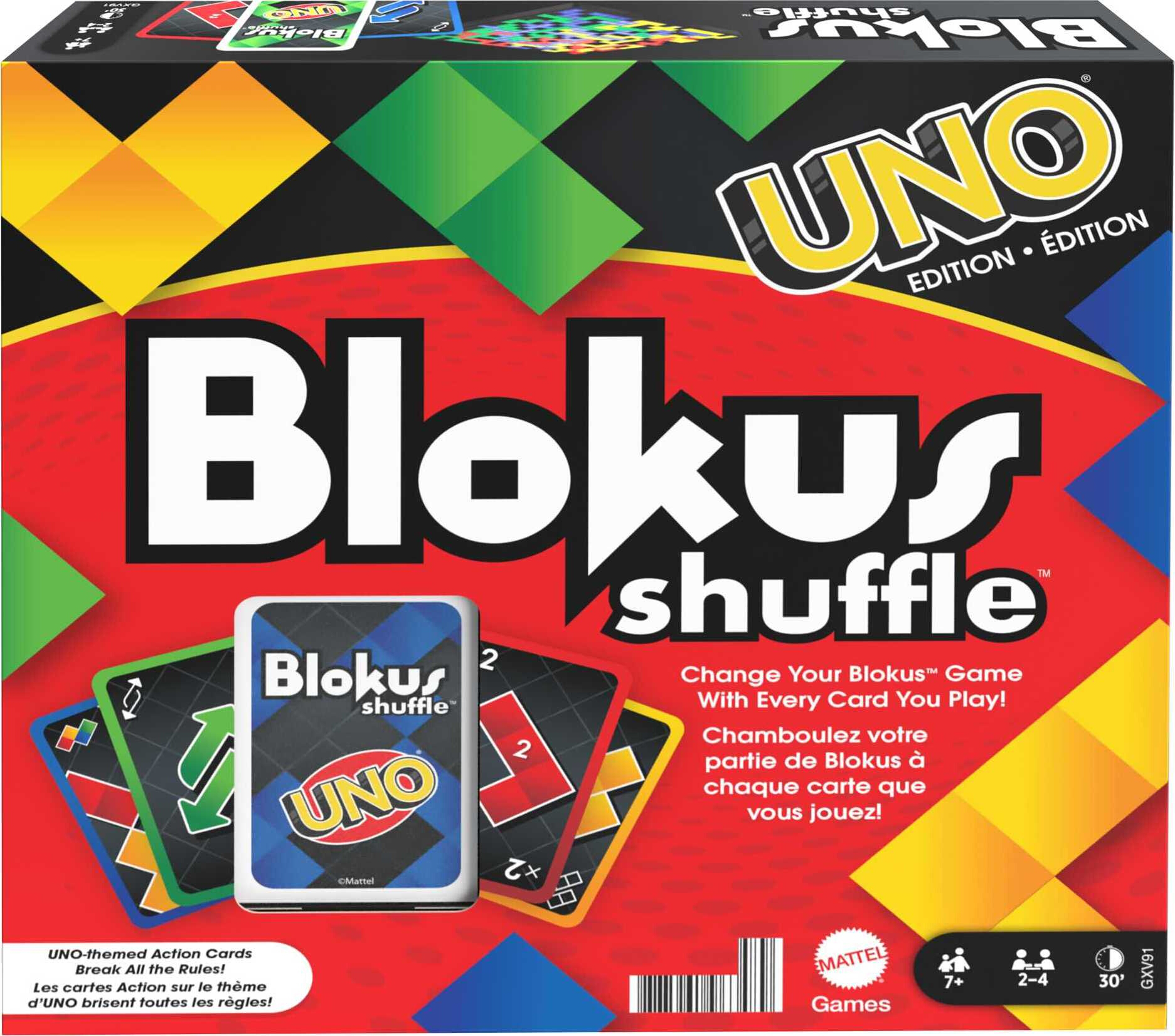 Blokus Shuffle UNO Edition Strategy Board Game, Family Game with