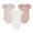 Coral Cloud, variant on Huggies Baby Girls 3 Pack Organic Cotton Bodysuits, Sizes NB-9M