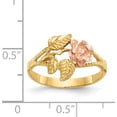 thumbnail image 3 of 14K Two-Tone Diamond-Cut Rose Ring (Size 6) Made In United States r144, 3 of 5