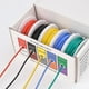 thumbnail image 1 of Cable trenzado de 18 Awg Cable de cobre estañado calibre 18 Kit de cables de conexión eléctrica de silicona flexible Diámetro exterior: 2,3 mm, 5 colores, 16,4 pies/5 m cada uno, bricolaje, 1 of 5