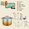 thumbnail image 2 of CONCORD 20 Quart Stainless Steel Canning Pot Set. Includes Canning Rack, Tongs, Jar Lifter, Funnel, Wrench, Lid Lifter, Mixer/Measurer (Induction Compatible) Marigold, 2 of 9
