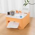 thumbnail image 2 of Side Dispensing Outlet Tissue Box Multifunction Remote Control Holder for Office Restaurant Dorms, 2 of 2