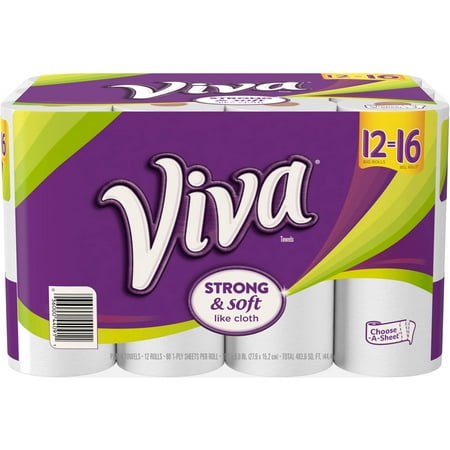 Viva Paper Towels, Choose-A-Sheet, 12 Big Rolls
