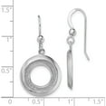 thumbnail image 4 of Sterling Silver Rh-Plated Enamel Glitter Fabric Circle Dangle Earrings (35.1 X 17.5) Made In India qe13282, 4 of 5