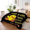 thumbnail image 2 of Just Girl Loves Ducks Blanket Soft Blankets and Throws Flannel Cozy Lightweight Quilt Gift Perfect for Bed Sofa Couch-50 x40 Small for Kids, 2 of 6