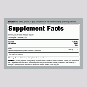 MSM Capsules 1000mg | 150 Count | Non-GMO, Gluten Free Supplement | by Lindberg