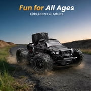 AUOSHI 1:16 Brushless Remote Control Car – 40+MPH Fast Off-Road RC Toy Truck, 4WD All-Terrain, 70 Min Runtime w/ 2 Batteries, LED Lights, Waterproof, Full Metal Drive Shaft – Gift for Kids & Adults