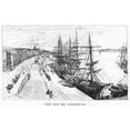 thumbnail image 2 of Montreal Docks 1889. Nview Of The Docks At Montreal Canada. Line Engraving 1889. Poster Print by, 2 of 4