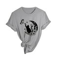thumbnail image 5 of WEAIXIMIUNG T-Shirt à Manches Courtes Imprimé Chats Printemps Été pour Femmes Saint-Valentin Col Rond, 5 of 5