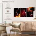 thumbnail image 4 of Elephant Stock Pouring Glasses Of Red Wine Wall Art - Horizontal Multi Panel Canvas - Dining Room Wall Decor - Food And Drink Multi Panel - Red And Orange Decor - 26" x 12", 4 of 4