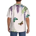 thumbnail image 7 of PAYOHTO Floral Summer Pattern Mens Hawaiian Casual Short-sleeved Shirt Tropical Summer Beach Button Down Shirts, 7 of 7