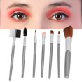 thumbnail image 4 of 7pcs Makeup Brushes Set Loose Powder Eyeshadow Blush Brush Cosmetic Tool with Storage Bag Silver, 4 of 8