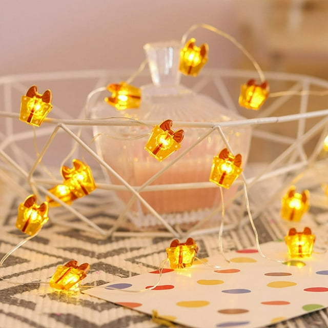 20 Led Christmas Fairy String Light 2M Cartoon Christmas Battery Operated String Lights For Bedroom Santa Claus String Lights For Curtain