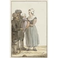 thumbnail image 3 of Christina Chalon 13x18 Black Modern Framed Museum Art Print Titled - Woman with Child with Two Men (1758 - 1808), 3 of 5