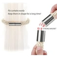 thumbnail image 2 of 2 Pack Strong Magnetic Curtain Tiebacks Modern Simple Style Drape Tie Backs Convenient Decorative Weave Rope Curtain Holdbacks for Thin or Thick Home & Office Window Draperies (Beige), 2 of 5
