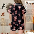 thumbnail image 4 of TZEWGL Night Suit For Baby Satin Silk Short Sleeves Button Down Top Classic Shorts With 2 Piece Set Features Pjs For Kids size 12-13T, 4 of 5