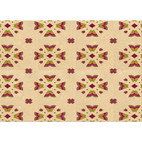 Ahgly Company Indoor Rectangle Patterned Sun Yellow Area Rugs, 2' x 5'