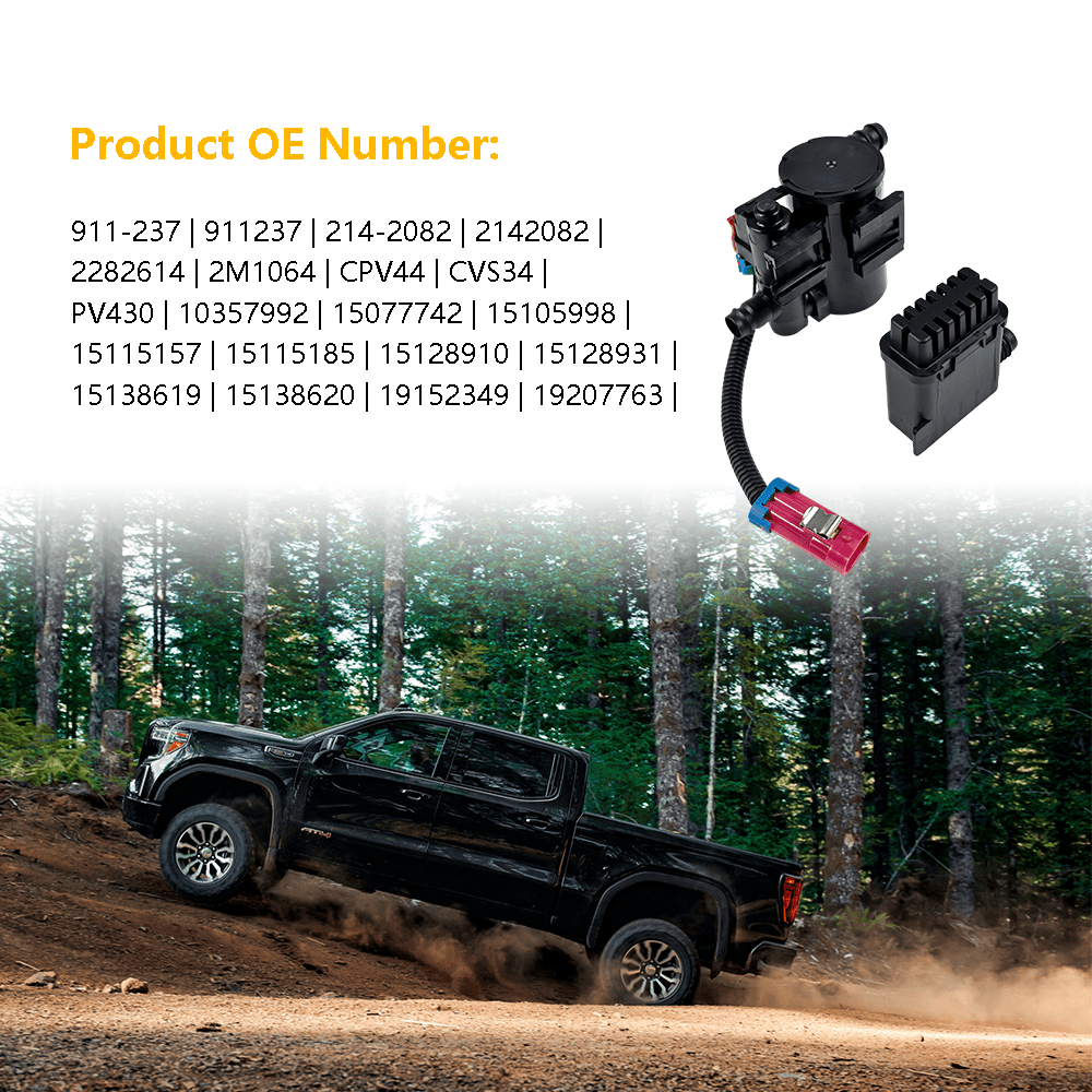 Evap Canister Vent Solenoid Valve Vapor Canister Purge Valve P0449 | Fit for Chevrolet Silverado GMC Sierra 1500 2500 3500 HD Classic | OE 19207763 911-237 10357992 CVS34 214-2082
