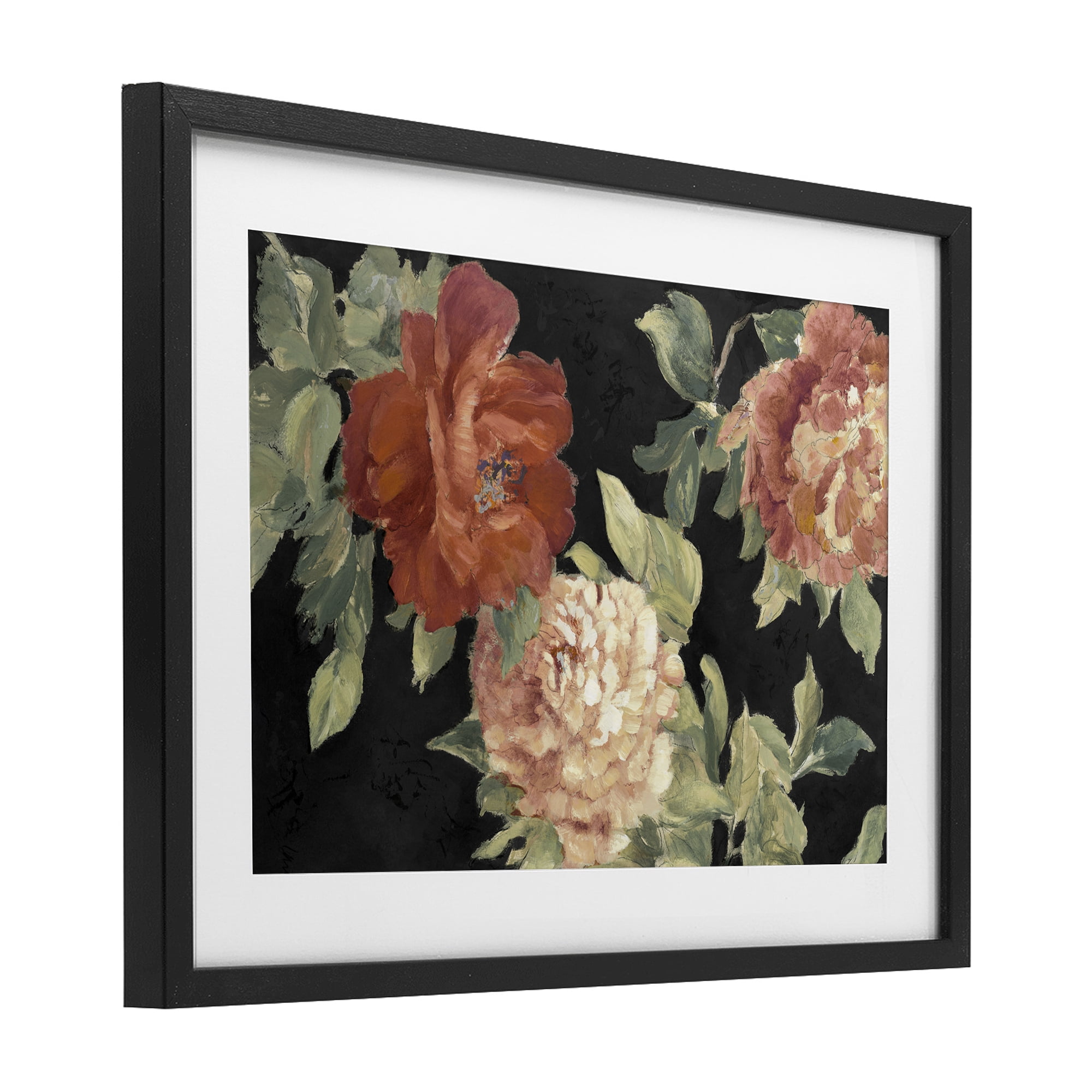 Stupell Industries Beauty of the Red Blossom Black Framed Print Under Glass, design by Lanie Loreth