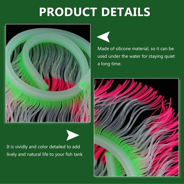ADDHAT Coral Artificial De Silicona Rosa Para Acuario Para Peceras