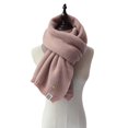 thumbnail image 1 of Bufanda de lana cálida de estilo coreano para mujer, pañuelo de punto elástico a rayas, chal grueso de invierno, 2023 Fivean unisex, 1 of 2