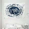 thumbnail image 1 of I Love You Tapestry, When You Love Too Much Stylized Nature Elements Comet Happy Mood Design, Wall Hanging for Bedroom Living Room Dorm Decor, 80W X 60L Inches, Dark Blue White, by Ambesonne, 1 of 2
