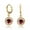 Ruby, variant on Gemini Women's Jewelry 18K Gold Filled CZ Diamonds Hoop Dangle Earrings Gm188 , Size: 25mm , Color: Ruby