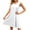White, variant on Diufon A-Line Dresses for Women Solid Color Dress Mide Dress Lace Patchwork V Neck Sleeveless Dress